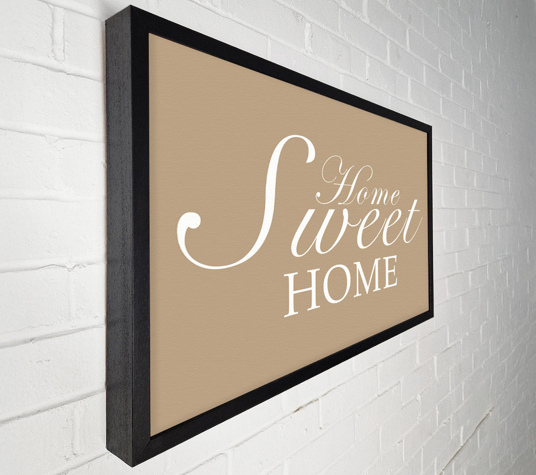  A Canvas Print of Home Quote Home Sweet Home Beige Canvas Wall Art