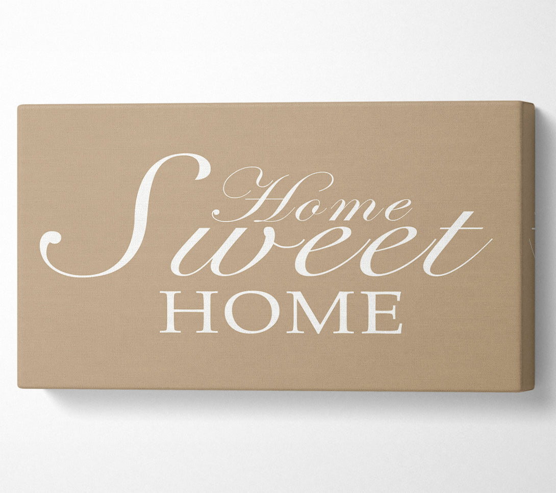  A Canvas Print of Home Quote Home Sweet Home Beige Canvas Wall Art