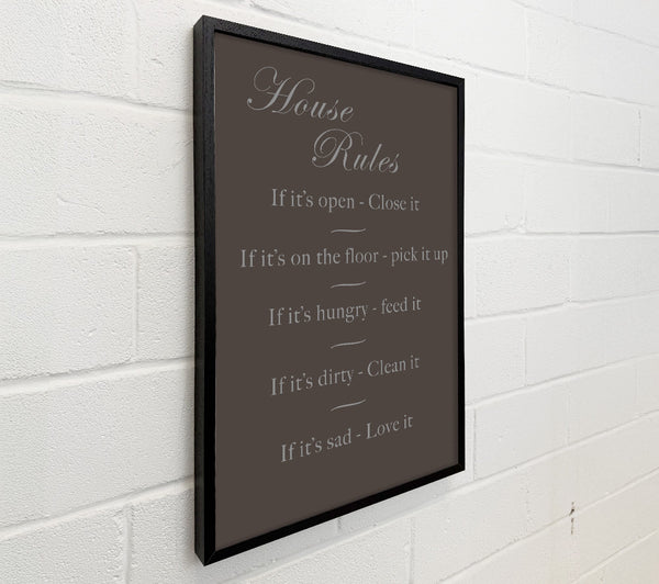 Family Quote House Rules 2 Chocolate
