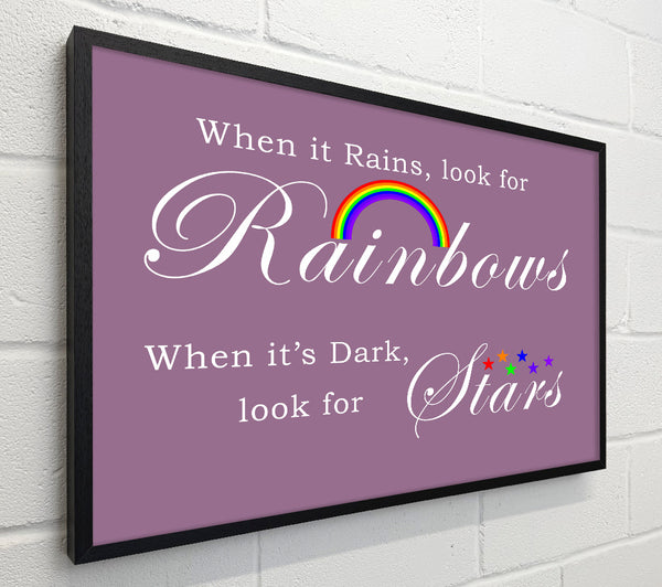 When It Rains Look For Rainbows 2 Dusty Pink