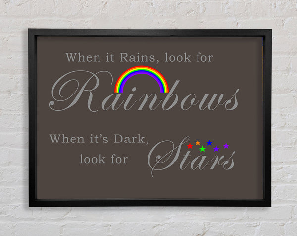 When It Rains Look For Rainbows 2 Chocolate Framed Print