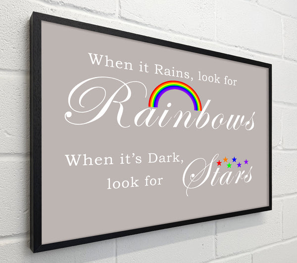 When It Rains Look For Rainbows 2 Beige