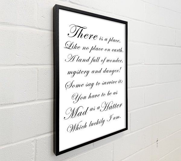 Alice In Wonderland As Mad As A Hatter White