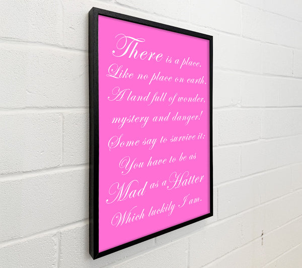 Alice In Wonderland As Mad As A Hatter Vivid Pink