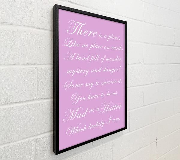 Alice In Wonderland As Mad As A Hatter Pink