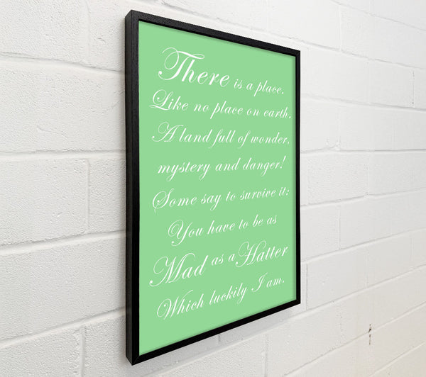Alice In Wonderland As Mad As A Hatter Green