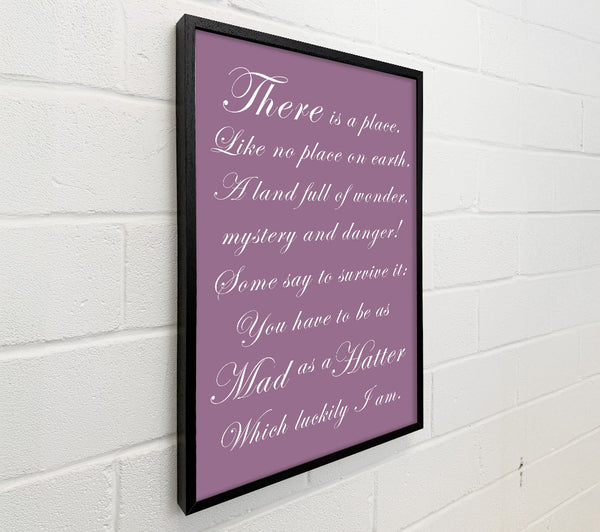 Alice In Wonderland As Mad As A Hatter Dusty Pink