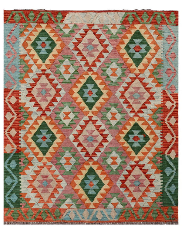 Maimana Afghanistan Kilim Rug - 193 x155 cm