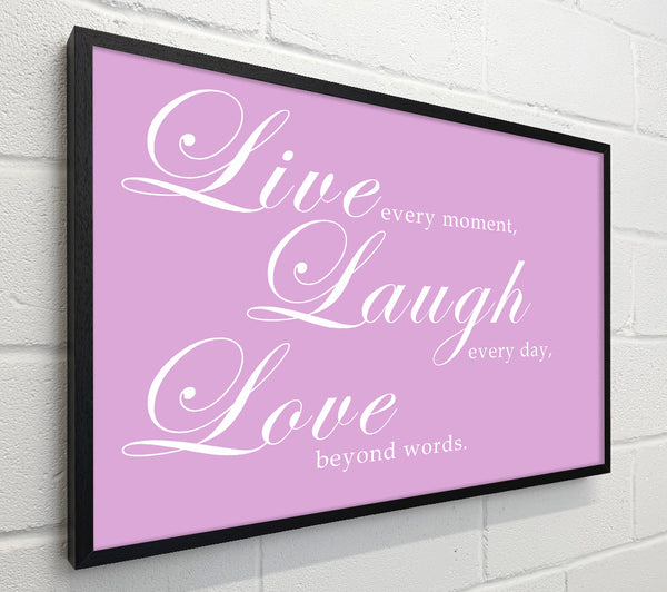 Love Quote Live Laugh Love 2 Pink