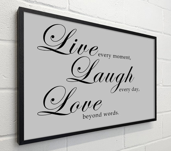 Family Quote Live Laugh Love 2 Grey