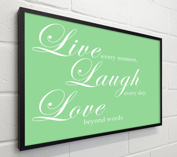 Family Quote Live Laugh Love 2 Green