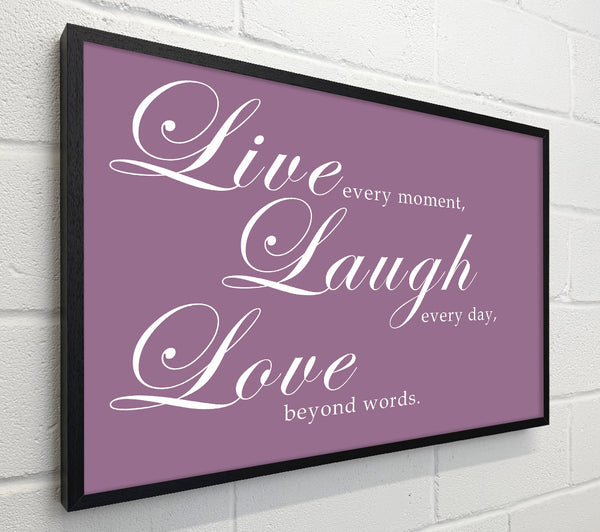 Family Quote Live Laugh Love 2 Dusty Pink
