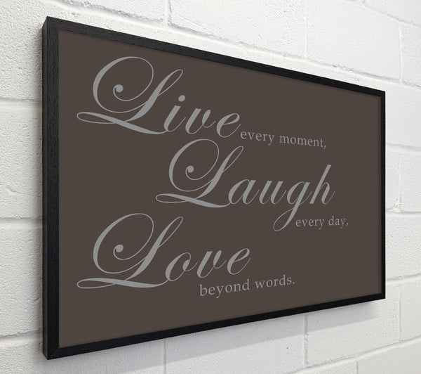 Family Quote Live Laugh Love 2 Chocolate