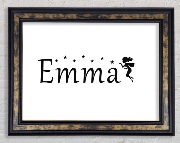 Your Name In Fairy Dust White Framed Print