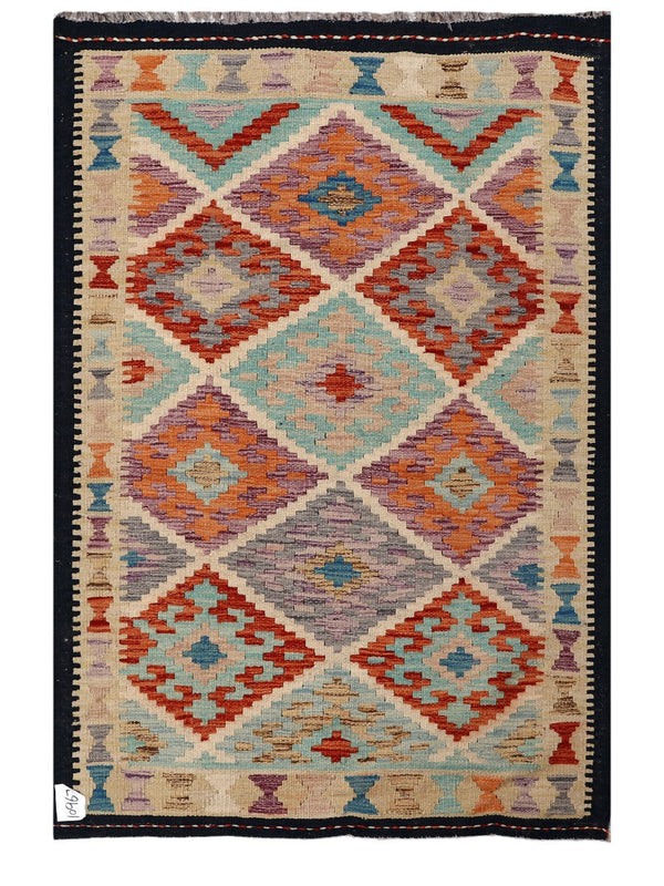 Maimana Afghanistan Kilim Rug - 146 x98 cm