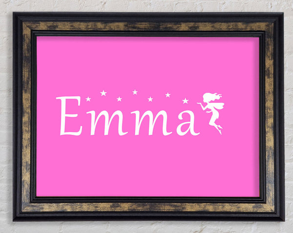Your Name In Fairy Dust Vivid Pink Framed Print