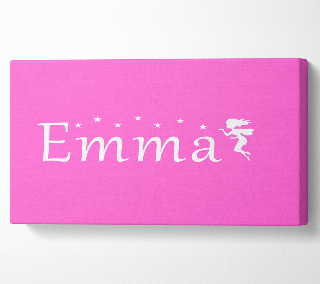  A Canvas Print of Your Name In Fairy Dust Vivid Pink Canvas Print