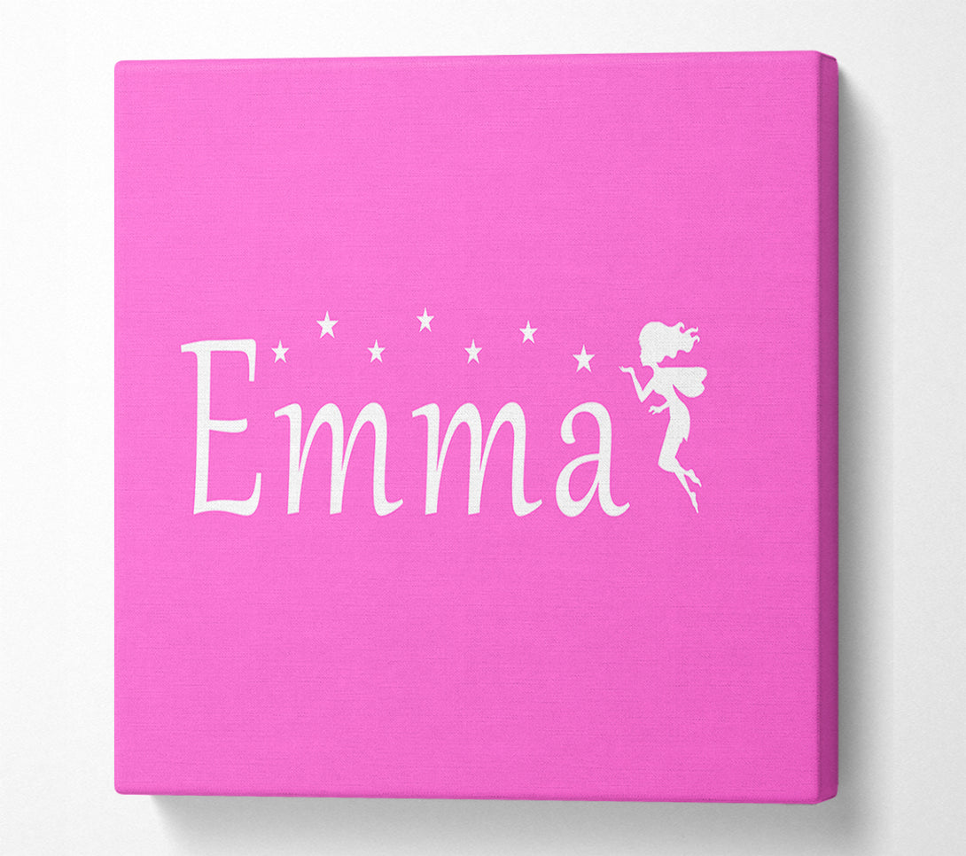  A Canvas Print of Your Name In Fairy Dust Vivid Pink Canvas Print