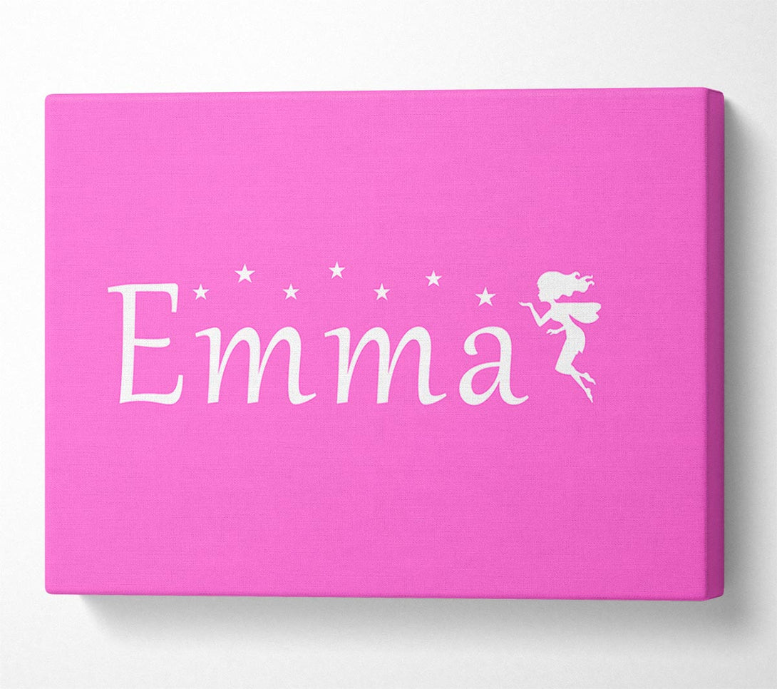  A Canvas Print of Your Name In Fairy Dust Vivid Pink Canvas Print