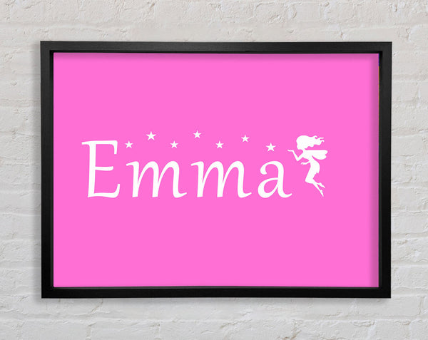Your Name In Fairy Dust Vivid Pink Framed Print