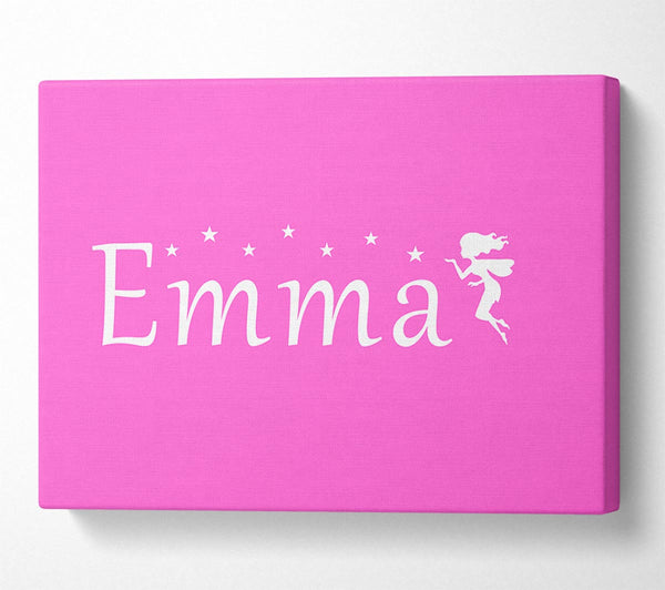  A Canvas Print of Your Name In Fairy Dust Vivid Pink Canvas Print
