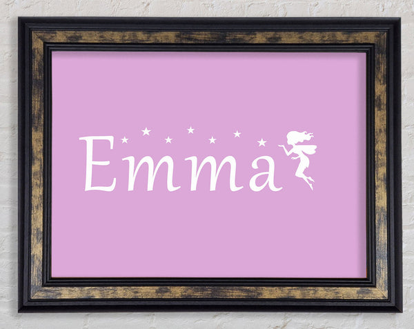 Your Name In Fairy Dust Pink Framed Print
