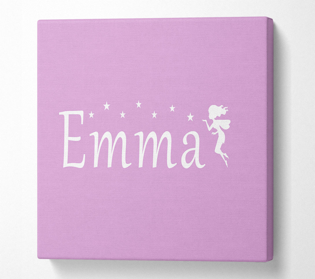  A Canvas Print of Your Name In Fairy Dust Pink Canvas Wall Art