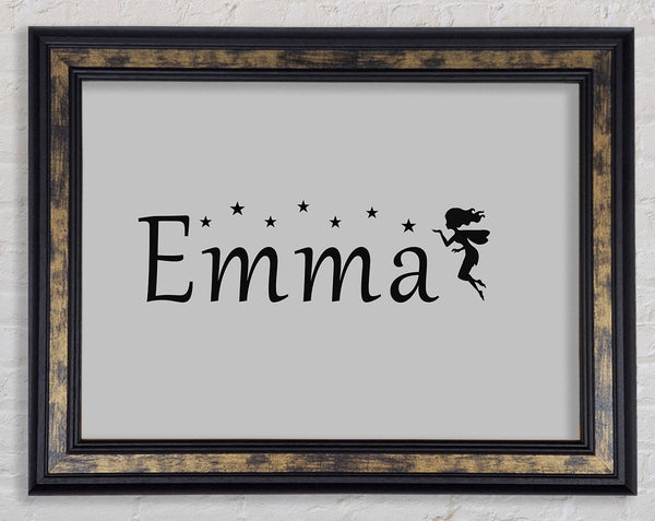Your Name In Fairy Dust Grey Framed Print