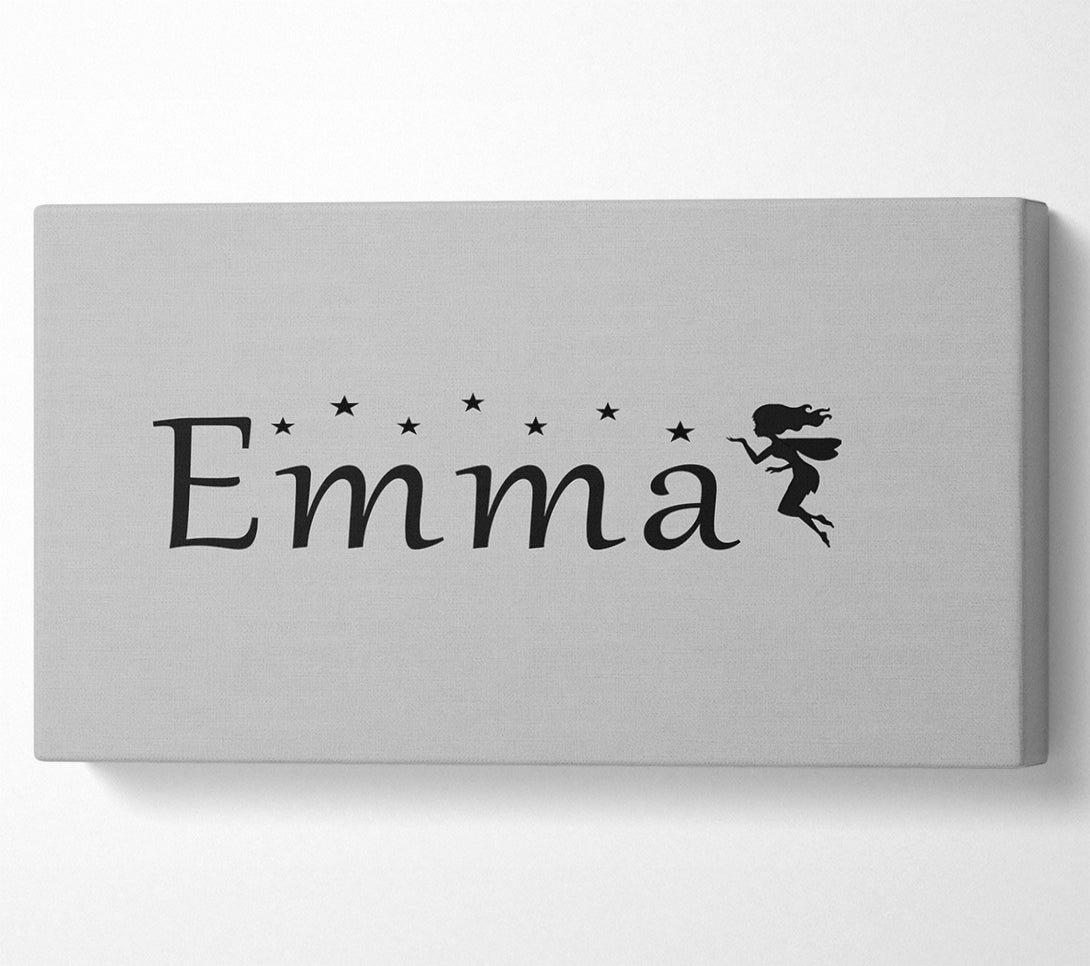  A Canvas Print of Your Name In Fairy Dust Grey Canvas Art
