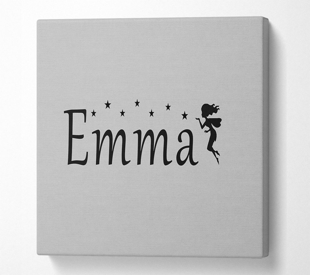  A Canvas Print of Your Name In Fairy Dust Grey Canvas Art