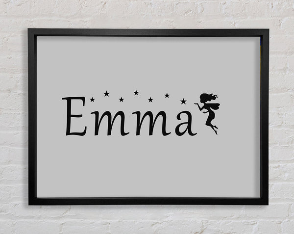 Your Name In Fairy Dust Grey Framed Print