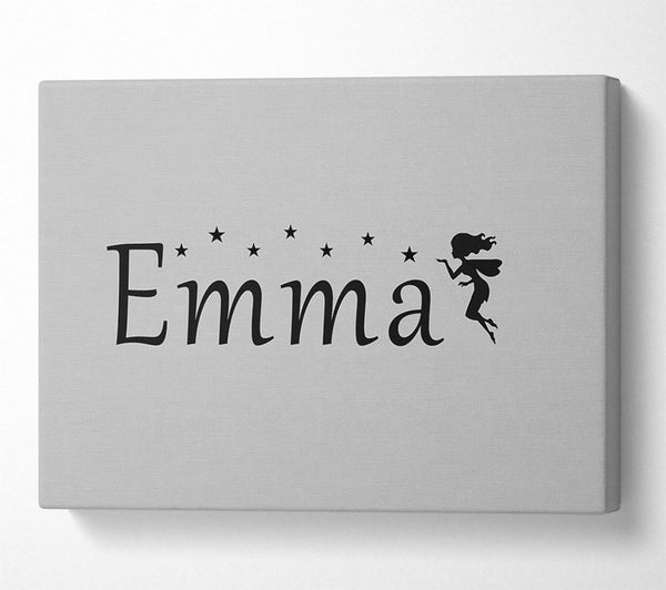  A Canvas Print of Your Name In Fairy Dust Grey Canvas Art