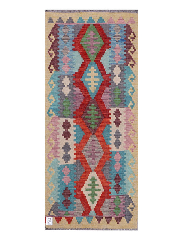 Maimana Afghanistan Kilim Rug - 191 x80 cm