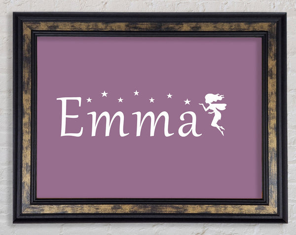 Your Name In Fairy Dust Dusty Pink Framed Print