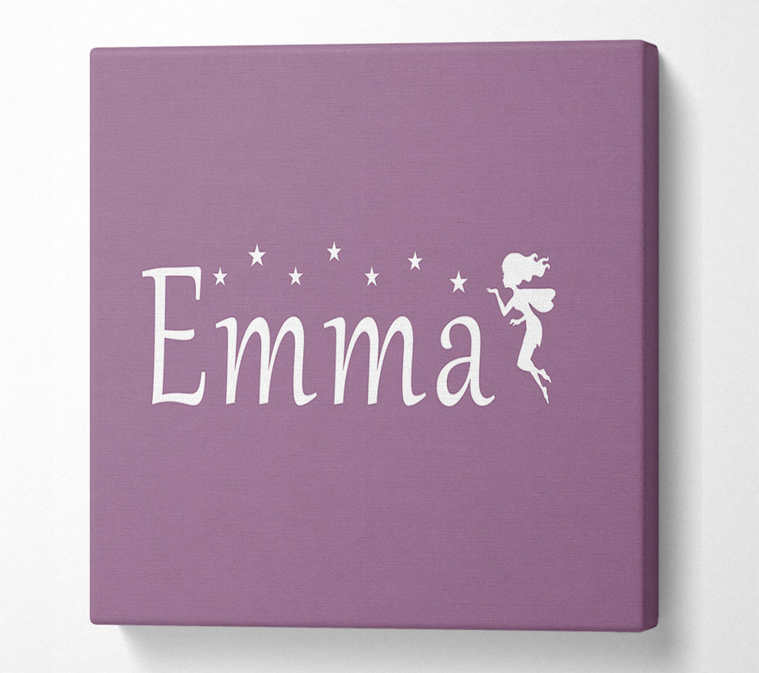 A Canvas Print of Your Name In Fairy Dust Dusty Pink Canvas Print