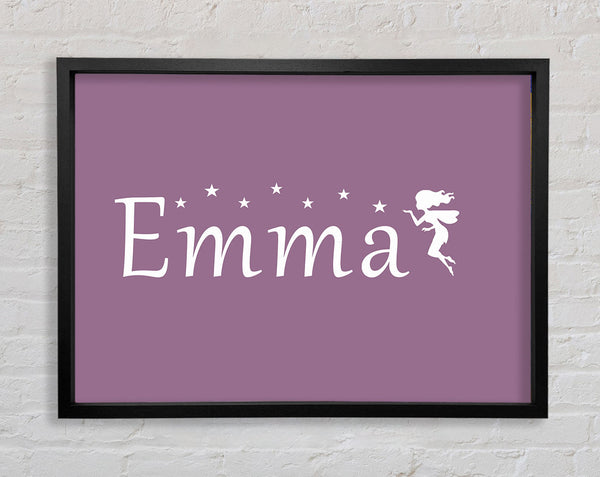 Your Name In Fairy Dust Dusty Pink Framed Print
