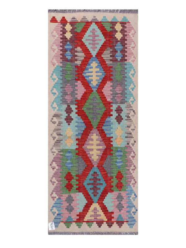 Maimana Afghanistan Kilim Rug - 194 x78 cm