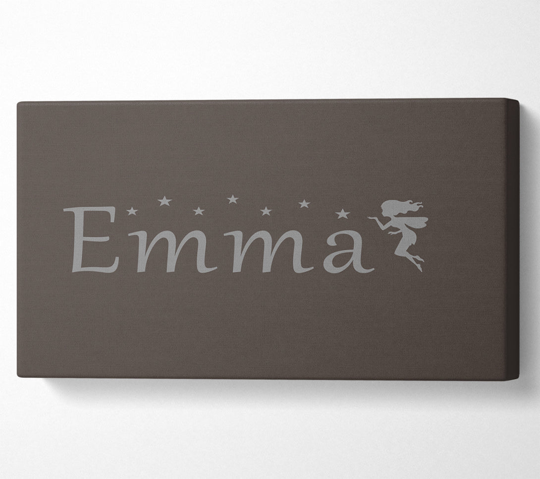  A Canvas Print of Your Name In Fairy Dust Chocolate Canvas Wall Art