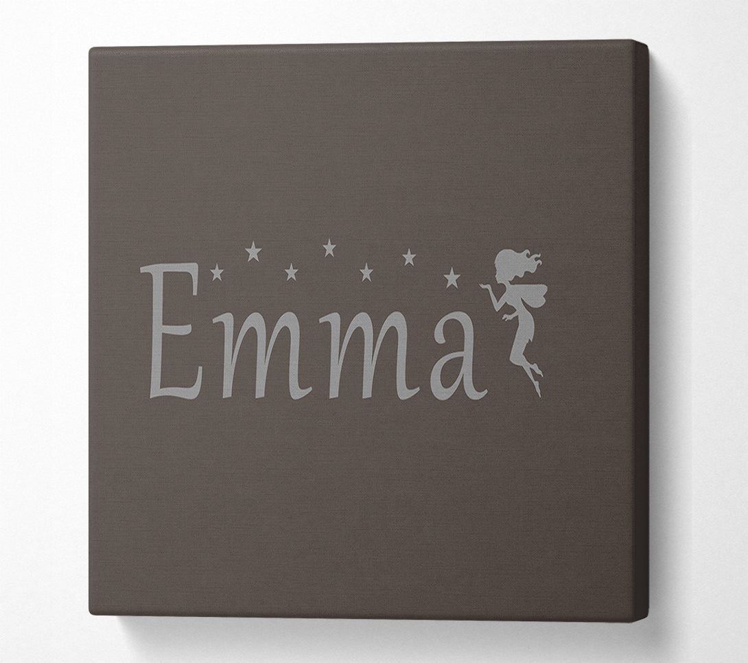 A Canvas Print of Your Name In Fairy Dust Chocolate Canvas Wall Art