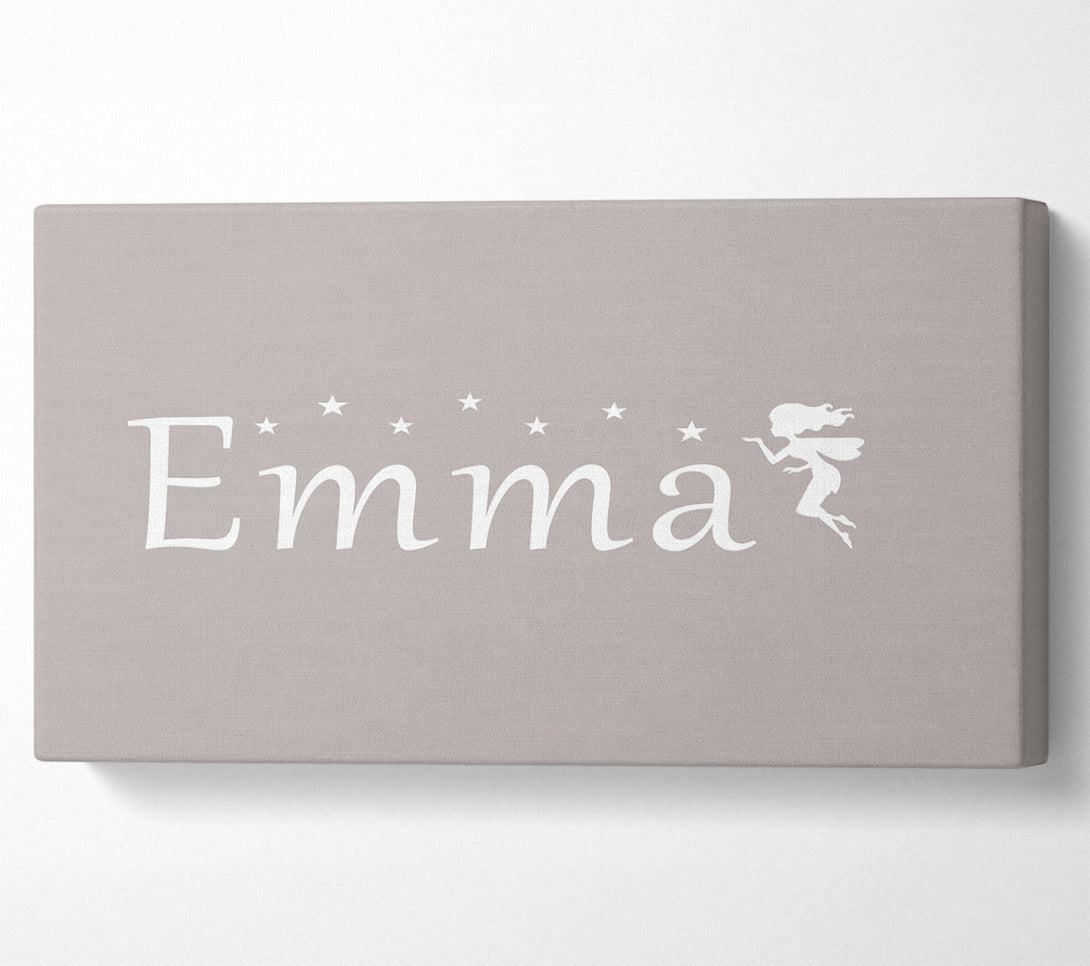  A Canvas Print of Your Name In Fairy Dust Beige Canvas Print