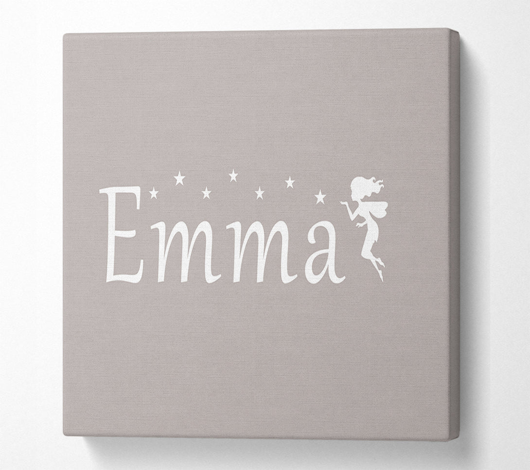  A Canvas Print of Your Name In Fairy Dust Beige Canvas Print