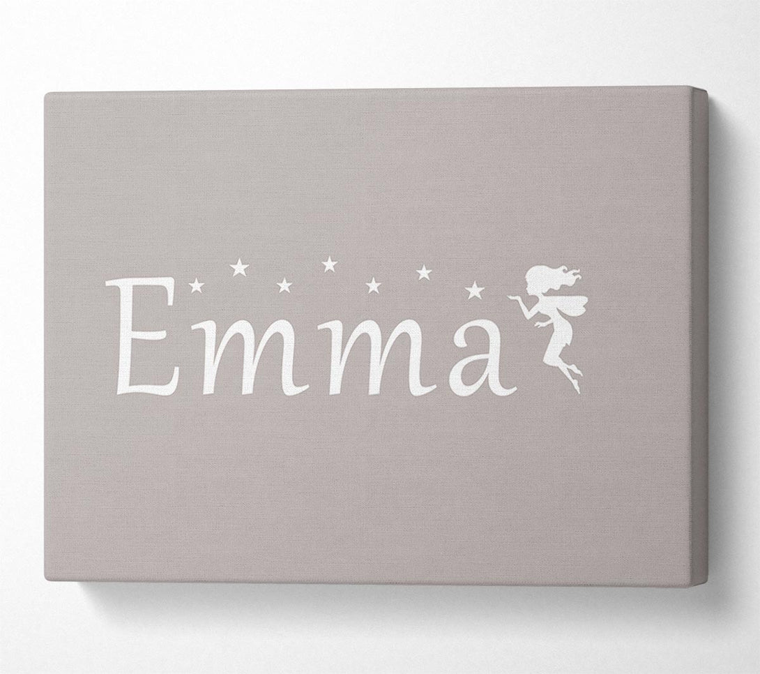  A Canvas Print of Your Name In Fairy Dust Beige Canvas Print