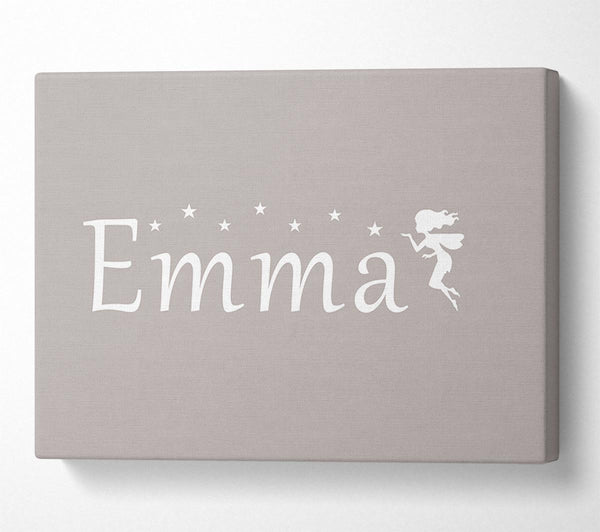  A Canvas Print of Your Name In Fairy Dust Beige Canvas Print