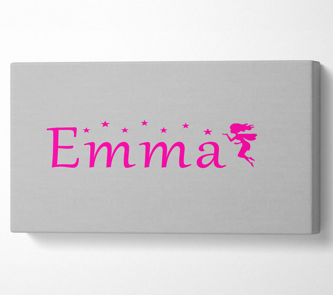  A Canvas Print of Girls Room Quote Your Name In Fairy Dust 2 Grey Canvas Art