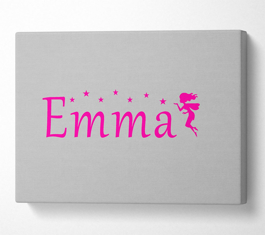 A Canvas Print of Girls Room Quote Your Name In Fairy Dust 2 Grey Canvas Art