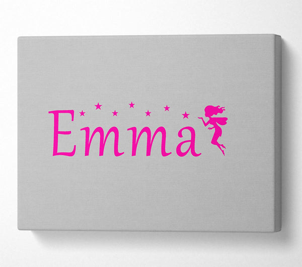  A Canvas Print of Girls Room Quote Your Name In Fairy Dust 2 Grey Canvas Art