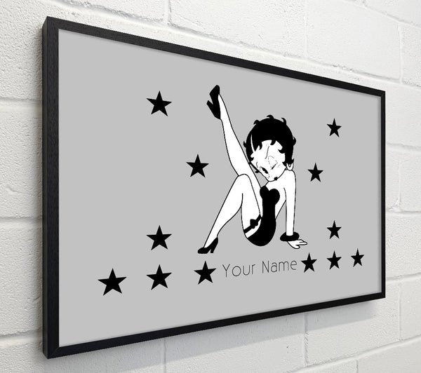 Girls Room Quote Betty Boop Your Name Stars Grey