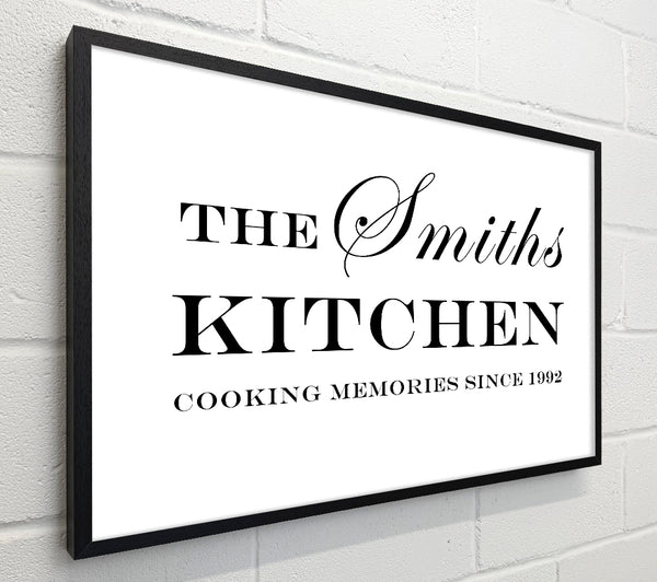 Kitchen Quote Your Family Name And Date Kitchen White