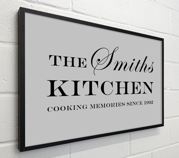 Kitchen Quote Your Family Name And Date Kitchen Grey