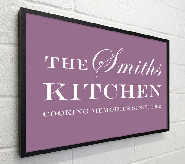 Kitchen Quote Your Family Name And Date Kitchen Dusty Pink